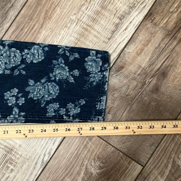REWASH Junior Girls Floral Print Straight Leg Jeans Size 13 Inseam 29" - Picture 8 of 9